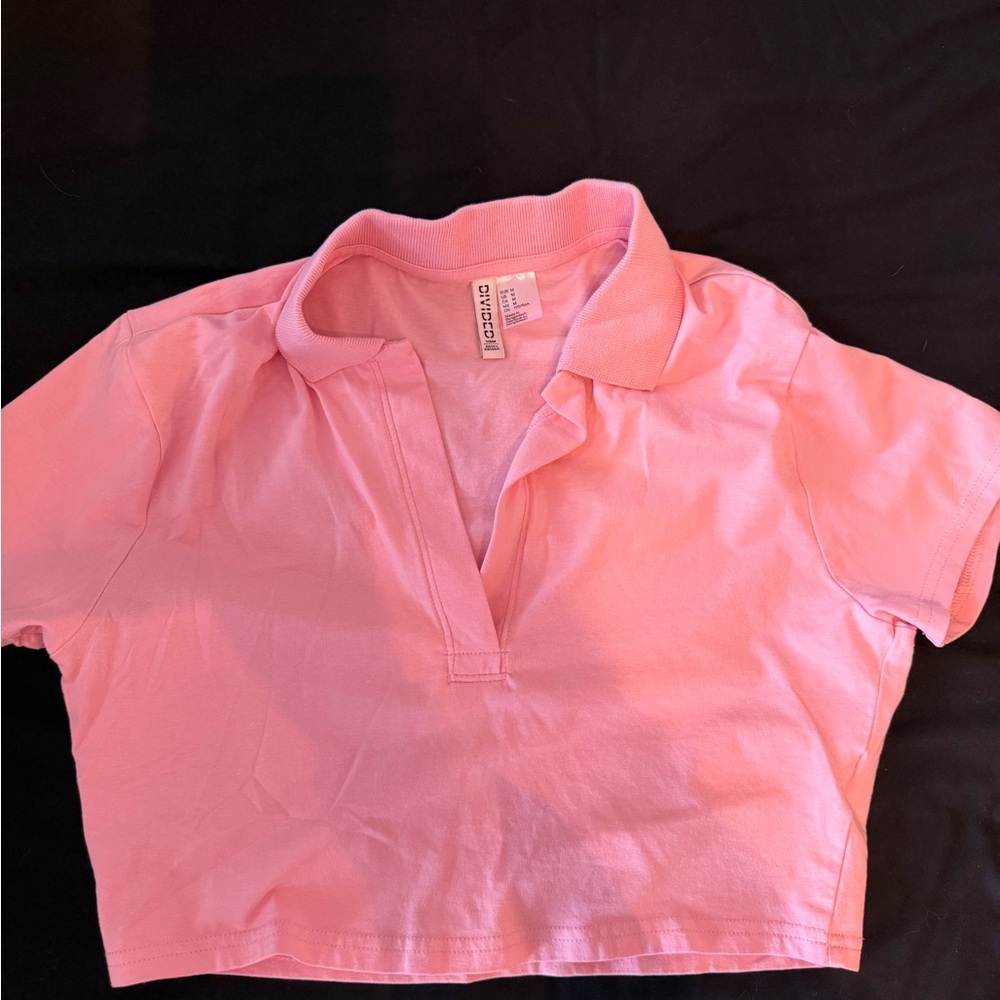 Divided Pink Crop Top